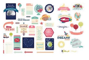 American Crafts - SHIMELLE - STARSHINE - Etiquettes découpées