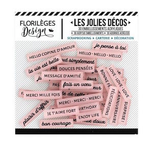 Florilèges Design LES JOLIS DECOS  Mots doux Rose thé