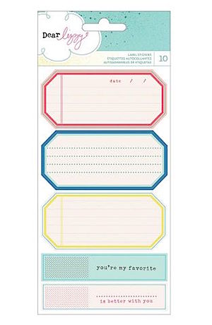 American Crafts - Dear Lizzy Polka Dot Party - Labels Stickers