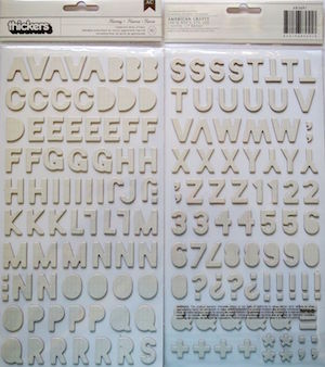 American Crafts - Alphabet Chipboards - Ecolier