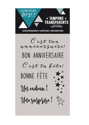 Florilèges Design TAMPON CLEAR Bon anniversaire